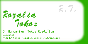 rozalia tokos business card